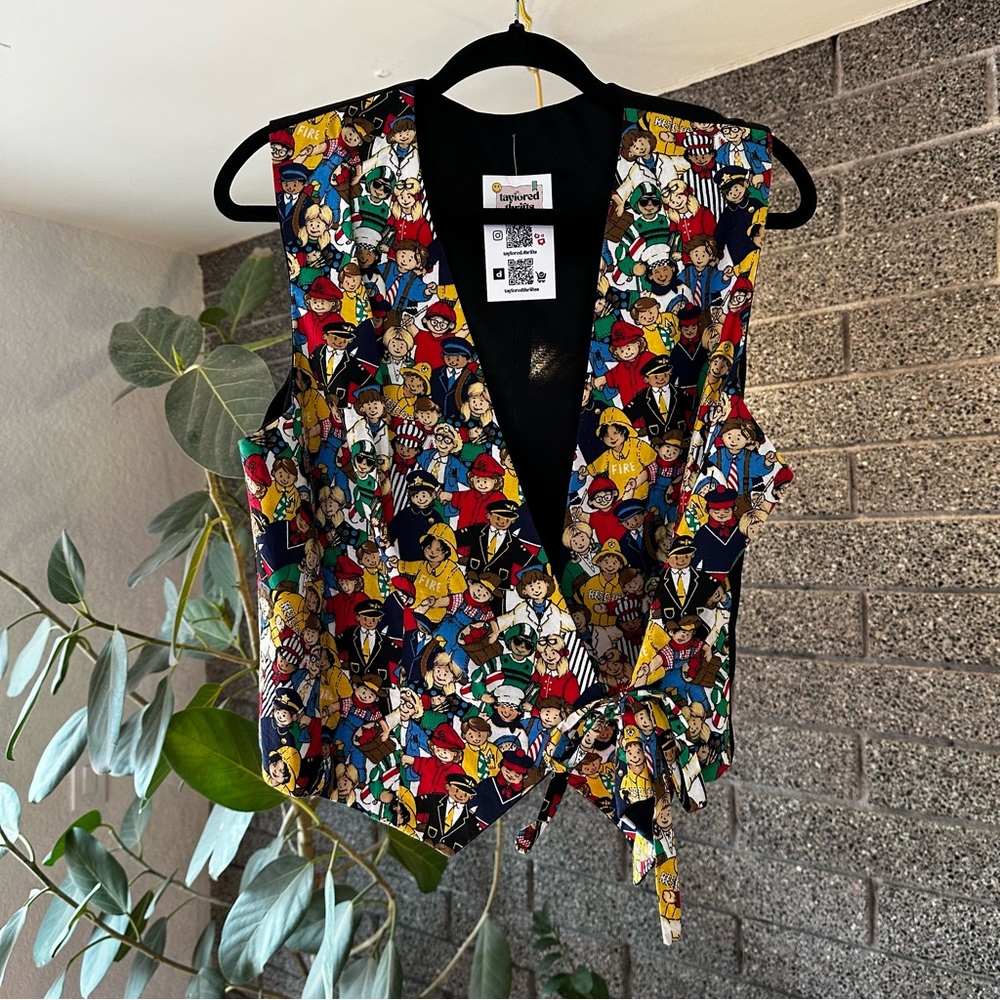 Colorful Cartoon Print Women's Vest